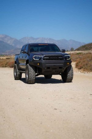 Toyota Tacoma Front Bumper - Body Armor 4x4 - Pro Series Winch Bumper - Light Textured Black - `05-`15